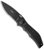 HTM Gun Hammer Torpedo Automatic Knife (3.5" Black Serr)