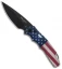 Pro-Tech TR-5 Automatic Knife Custom PK Vintage USA Flag (3.25" Black)