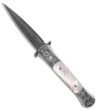 Pro-Tech Large Don Ultimate Custom Automatic Mother of Pearl (4.5" Damascus)