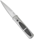 Pro-Tech Custom Titanium Godfather Automatic Knife Carbon Fiber (4" Satin Plain)