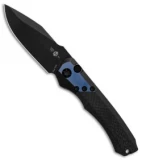 Heretic Knives Wraith Automatic Knife Carbon Fiber/Blue Titanium (3.6" Black)