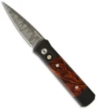 Pro-Tech Custom Godson Automatic Knife w/ Ironwood (3.15" Damascus) 750-DIW