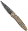 Pro-Tech Custom Newport Automatic Knife Sculpted Wave Ti (3" Damascus) 3450-DM