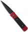 Pro-Tech Godson Red Automatic Knife Black G-10 (3.15" Black) 702