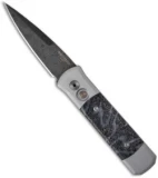 Pro-Tech Custom Damascus Godson Automatic Knife w/Brain Coral (3.15" Plain) V3