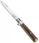 AGA Campolin 11" Frosolone Bayonet Stiletto Automatic Knife Stag (5" Satin)
