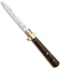AGA Campolin 11" Frosolone Bayonet Stiletto Knife Cocobolo/Brass (5" Satin)