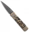 Pro-Tech Godson Titanium Custom Auto Knife Tiger Coral w/ Bronze Clip (Damascus)