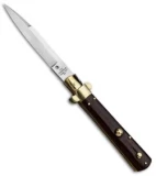 AGA Campolin 10" Frosolone Bayonet Stiletto Knife Cocobolo Brass (4.5" Polish)