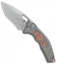 Heretic Knives Martyr Recurve Automatic Knife Ti/Copper Gear (3" Double Blast)
