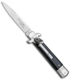 AKC Leverletto  7.5" Lever Lock  Automatic Italian Knife Ebony (3.2" Satin)