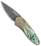 Pro-Tech Sprint Custom Automatic Knife Paua Abalone/Bronze Ti (1.95" Spirograph)