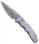 Pro-Tech TR-5 Custom Automatic Knife Purple Feather Ti  (3.25" Damascus) T545