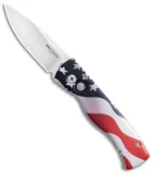 Pro-Tech Custom TR-2 Automatic Knife US Flag PK Print Ano (3" Satin)