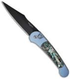 Pro-Tech Monaco Custom Titanium Automatic Knife w/ Abalone (3.3" Black)