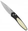 Pro-Tech Newport Tuxedo Automatic Knife Black/Ivory Micarta (3" Stonewash)