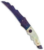 Rainy/Kyle Vallotton Custom Angel Wing Automatic Knife Gold Lip Pearl