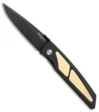 Pro-Tech Harkins ATAC D/A Automatic Knife Tuxedo w/ Thumb Plate (3.25" Black)