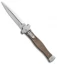 AGA Campolin Zero Dagger Leverlock Automatic Knife Brown G-10 (3.75" Satin)