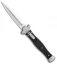AGA Campolin Zero Dagger Leverlock Automatic Knife Black G-10 (3.75" Satin)