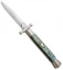 AGA Campolin 13" Bat Swinguard Diamond Automatic Knife Abalone (5.75" Dagger)