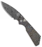 Strider + Pro-Tech Custom PT Automatic Knife Tiger Stripe Ti (2.75" Damascus)