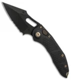 Microtech Stitch Automatic Knife Black (3.75" Apocalyptic  DLC Serr) 169-2 DLC