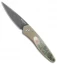 Pro-Tech Custom Newport Automatic Knife Bronze Ti/Mother of Pearl (3" Damascus)