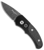 Pro-Tech Custom Runt J4 Automatic Knife Carbon Fiber (1.94" Damascus) 4404-D