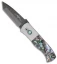 Custom Emerson Pro-Tech CQC-7 Automatic Knife w/ Abalone Inlays (3.25" Damascus)