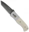 Custom Emerson Pro-Tech CQC-7 Automatic Knife w/ Ivory Inlays (3.25" Damascus)