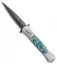 Pro-Tech Large Don Steel Custom Knife Mosaic Abalone (4.5" Damascus)