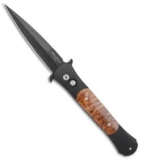 Pro-Tech Knives Large Don Knife Maple Burl (4.5" Black) 1907