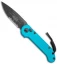 Microtech LUDT Automatic Knife Turquoise (3.4" Black Serr) 135-2TQ