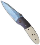 Microtech Marfione Custom Lightfoot LCC D/A Automatic Knife Pol Ivory (Damascus)
