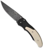 Pro-Tech Defiance Limited Damascus D/A Auto Knife w/Polished Ivory Micarta