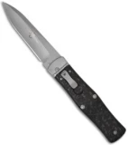 Marfione Custom OSS Cobra Lever Lock Knife Carbon Fiber (Bead Blast/Spear Point)