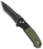 Bear OPS Bold Action V Tanto Automatic Knife Black/Green G-10 (3.75" Black)