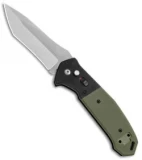 Bear OPS Bold Action V Tanto Automatic Knife Black/Green G-10 (3.75" Gray)