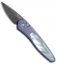Pro-Tech Half-Breed Titanium Custom Knife Blue/Pearl (1.95" Damascus)