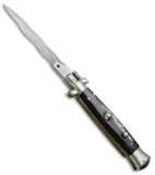 AGA Campolin 10" Italian Stiletto Picklock Automatic Brazil Horn (4.5" Kris)