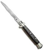 AGA Campolin 10" Italian Stiletto Picklock Automatic Ebony Wood (4.5" Kris)