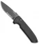 Pro-Tech Les George Rockeye Automatic Knife Smooth Black (3.4" Black Serr) LG102