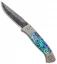 Pro-Tech Brend 2 Small Custom Automatic Knife Ti/Abalone (2.9" Damascus)