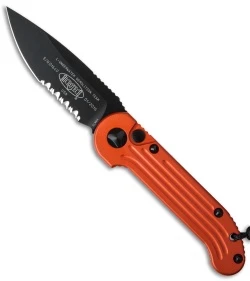 Microtech LUDT Automatic Knife Orange (3.4" Black Serr) 135-2OR