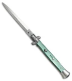 SKM AB 11" Italian Stiletto Automatic Knife Green Pearlex (5" Satin Dagger)