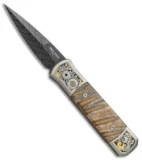 Pro-Tech Godson Ultimate Steel Custom Knife Mastodon Tooth (3.15" Damascus)