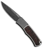 Pro-Tech Magic "Whiskers" Custom Knife Two-Tone SS w/ Desert Ironwood (Damascus)