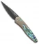 Pro-Tech Custom Newport Automatic Knife Bronze Ti/Abalone (3" Damascus)