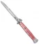 AGA Campolin 18" Stiletto Automatic Knife Pink Acrylic (8" Satin Bayo)